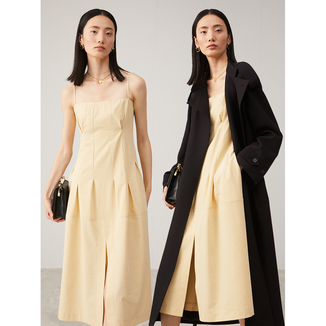 索维格 2022春季法式轻奢收腰连衣裙 索维格连衣裙