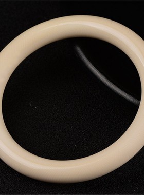 天然猛犸象牙圆条手镯原创民族风