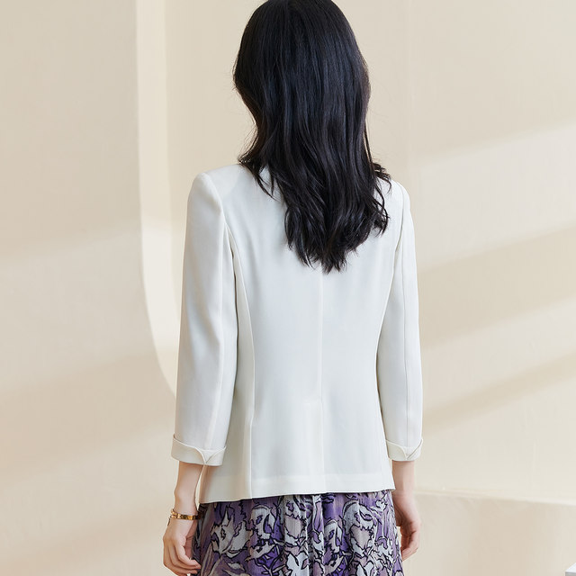 Acetate three-quarter sleeve blazer Mi Siyang jacket