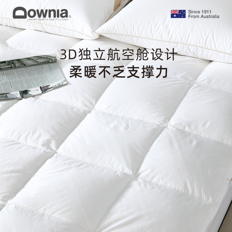 DOWNIA五星级酒店95白鹅绒床垫家用加厚保暖床褥羽绒软垫-图0