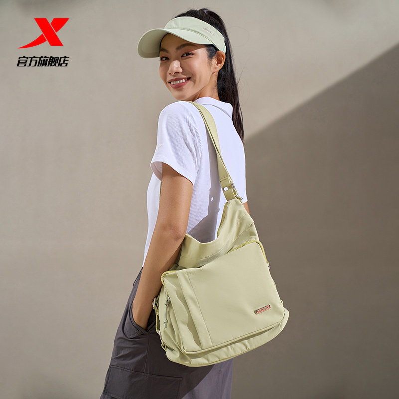 Xtep shoulder bag official authentic men and women same style backpack 2026 new sports couple white single room crossbody bag