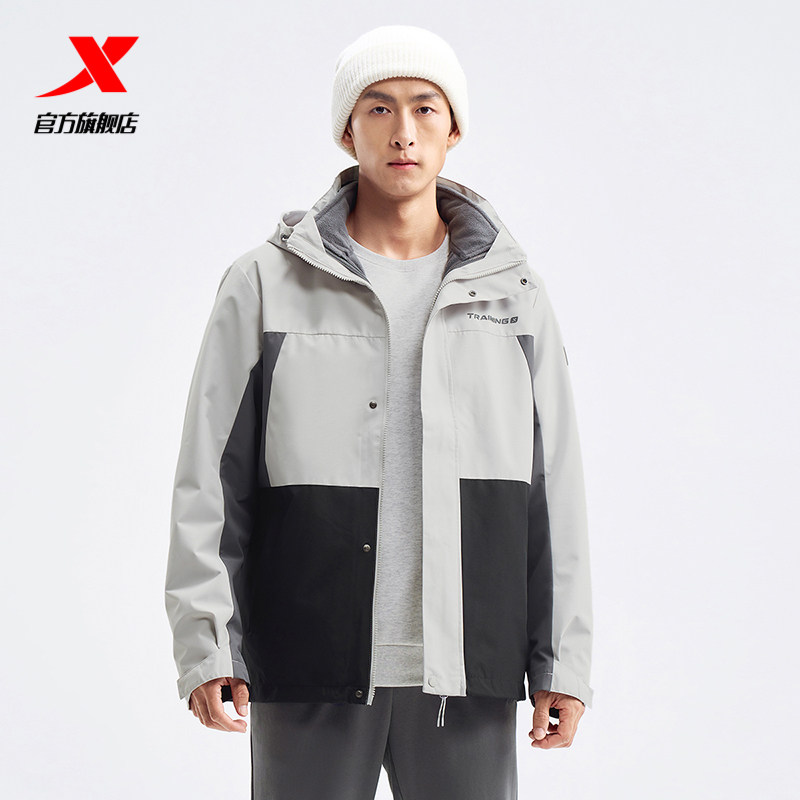 特步火烬薪传户外两件套男士秋冬新款外套夹克风衣男976429660157 - 图0