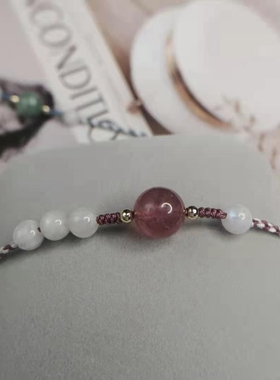 小清新天然水晶编织手绳原创设计