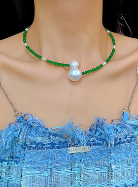 欧美时尚珍珠款串珠项圈夸张个性