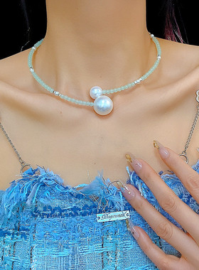 欧美时尚珍珠款串珠项圈夸张个性