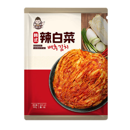 朴掌柜辣白菜 韩式传统泡菜 500g×3袋 朝鲜族即食腌制酸辣泡菜 - 图3