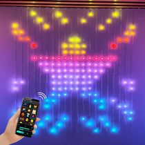 Smart Led Curtain Light Bluetooth App Music Sync DIY Display