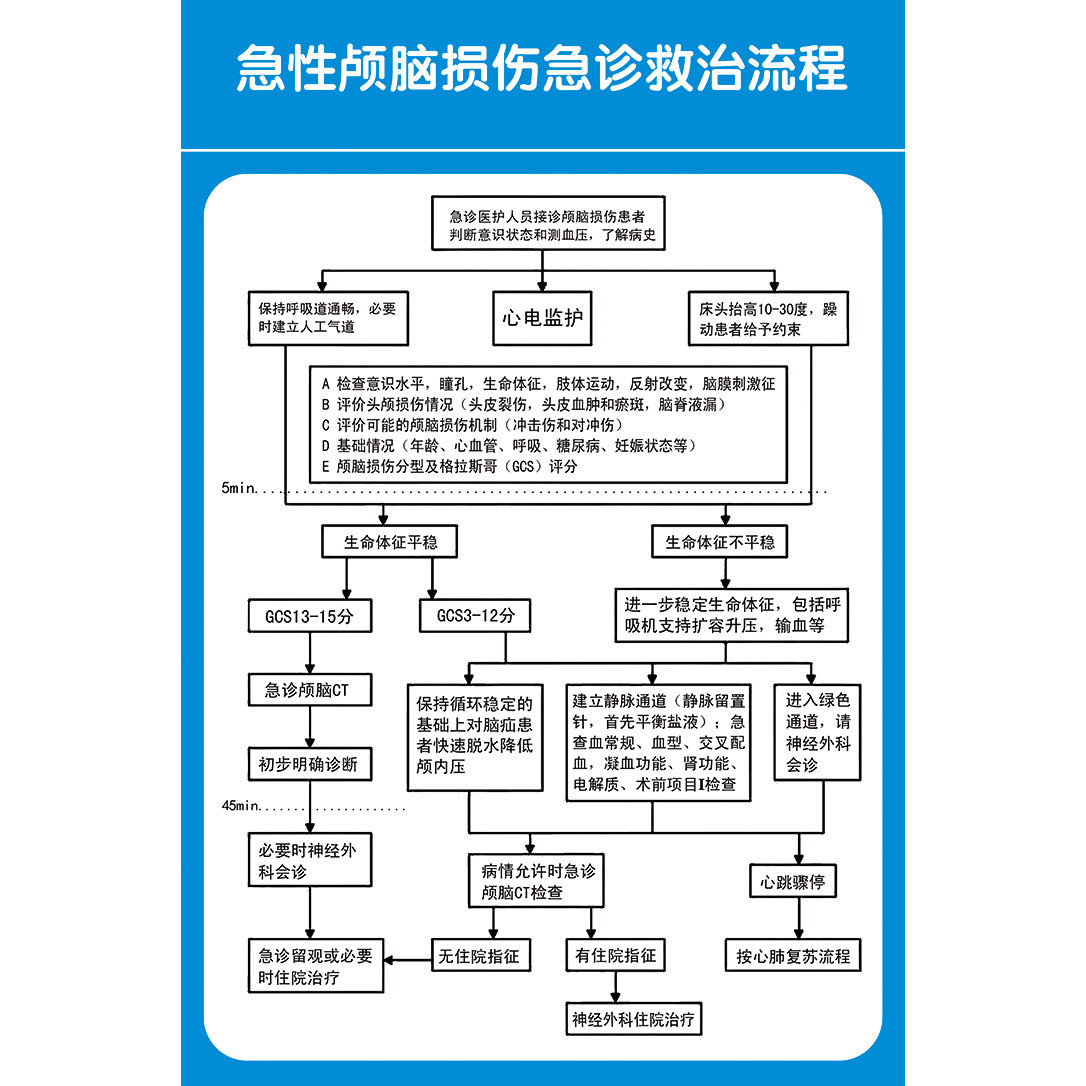 医院急救流程步骤挂图示意图过敏性休克反应心肺复苏抢救流程图_虎窝淘