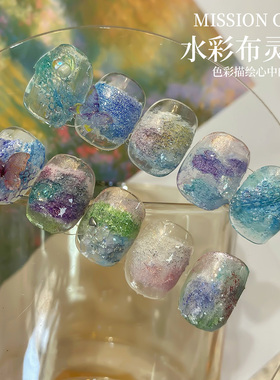 美甲新品15色水彩布灵泥灵泥