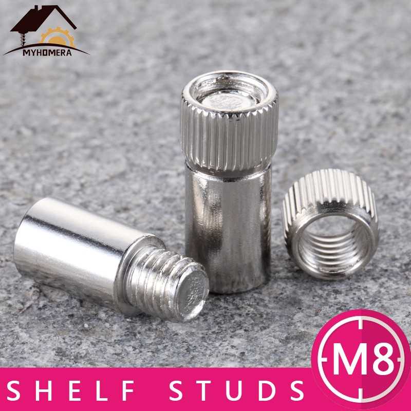 Myhomera 12Pcs Shelf Support Pins Stud Pegs Nut Screw M6 M8 - 图3