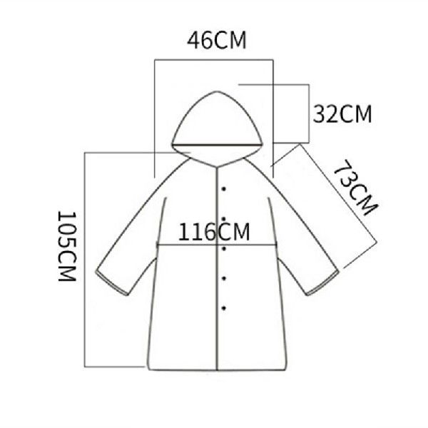 Women Transparent Raincoat Belted Waterproof Jacket Clear - 图1