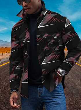 Autumn Winter Men's New Large Size Long Sleeve Jackets Tops