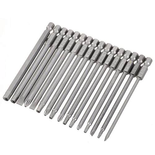 16Pcs Alloy Steel S2 100mm Hex Shank Magnetic Hex Head Screw - 图1