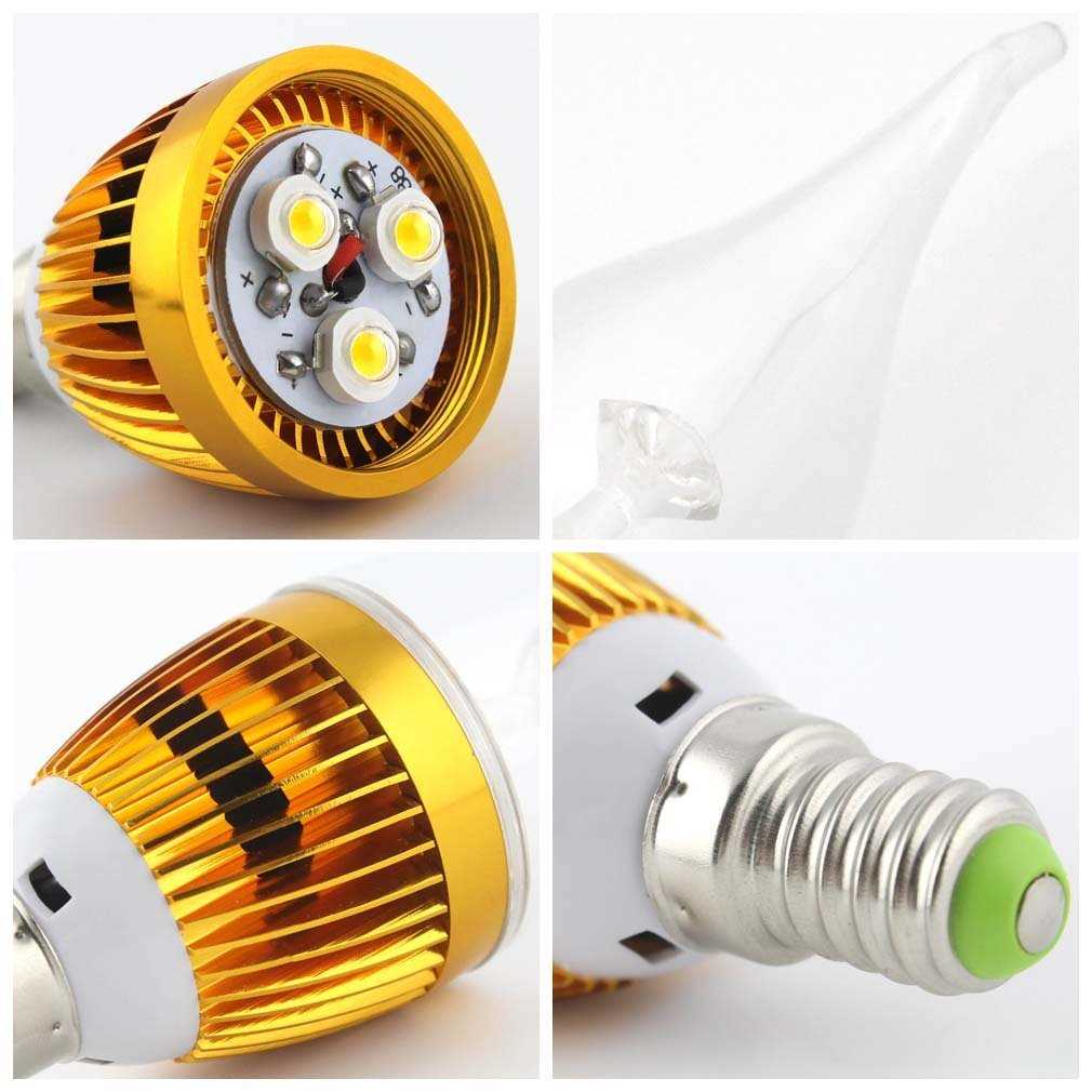 10 pcs 3W E14 270LM 2800K ~ 3000K Warm White LED Candle Lamp - 图0