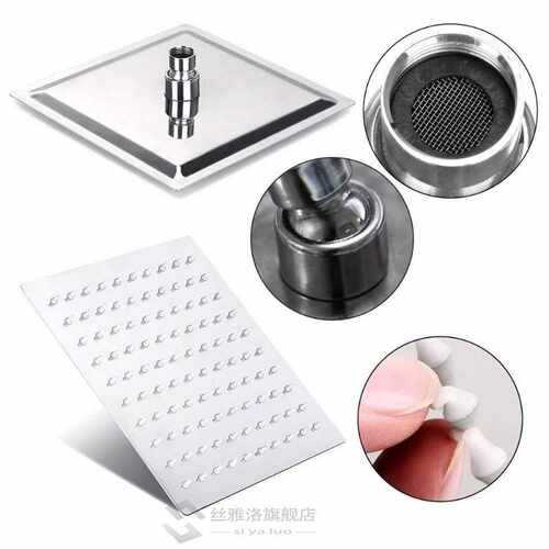 Square Bathroom ainless eel Rain Shower Head Rainfall 12 - 图0