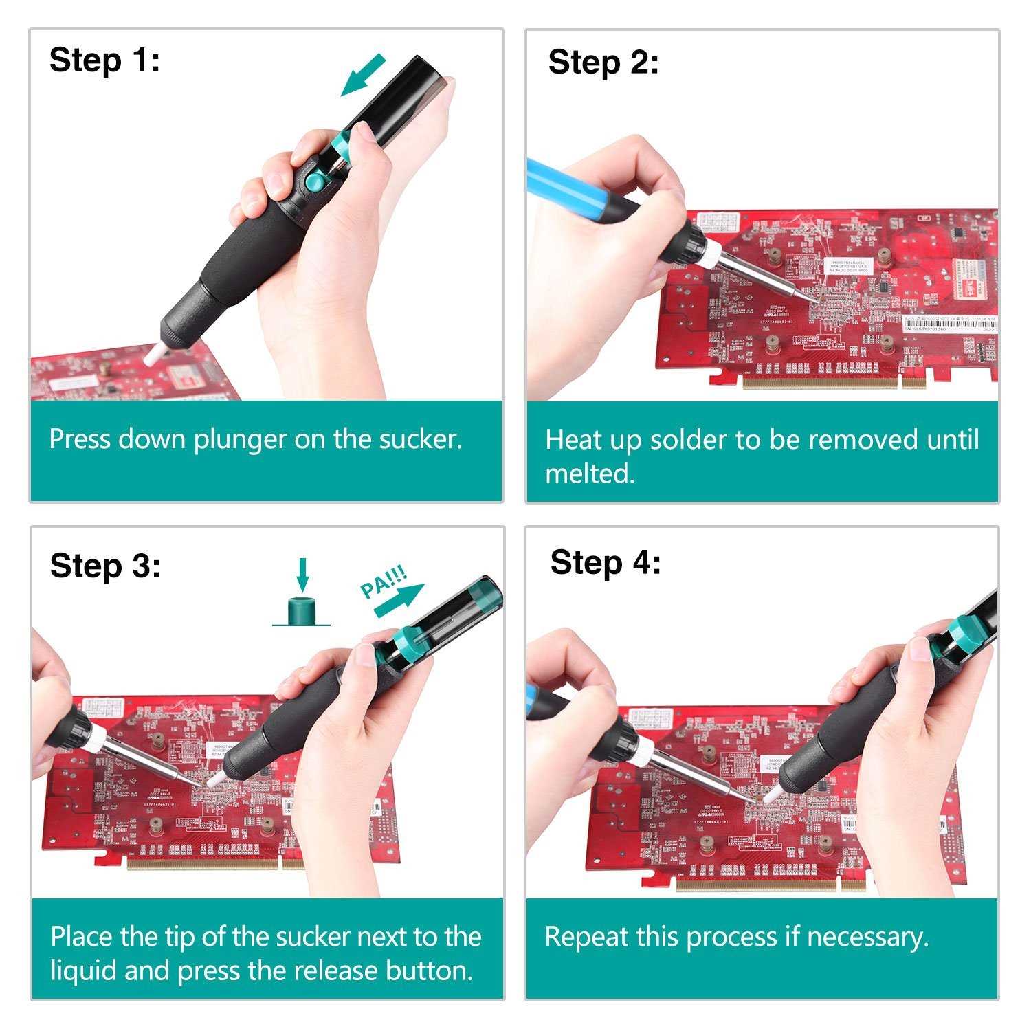 Solder Wick & Desoldering Pump Solder Sucker & Desol - 图3