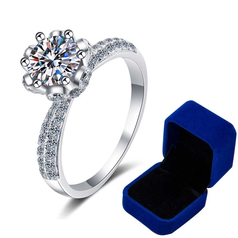 Zackiii Certified 5 Carat Diamond Engagement Ring Women 14K - 图3