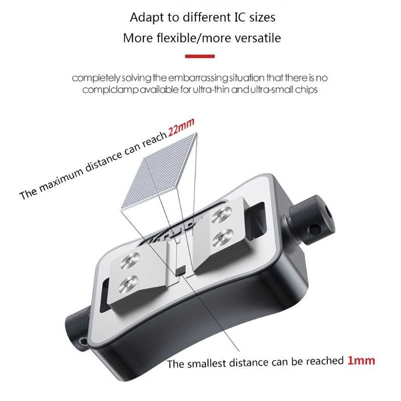 U50A Universal BGA CPU IC Glue Remove Fixture Support Small-图3