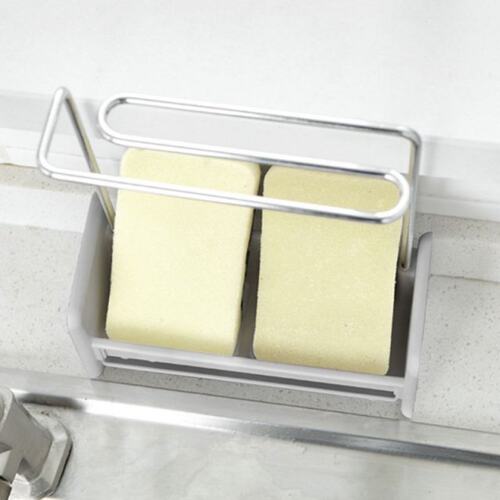 Kitchen Sponge Holder Sink Cleaning Brush Soap Rack Drain Tr - 图0