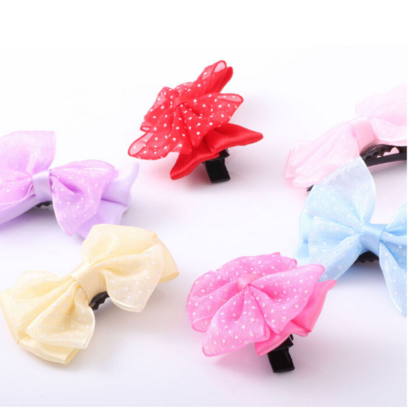 50pcs/lot Cute Pet Hair Bows With Clip 2015 New Designs Lac-图2