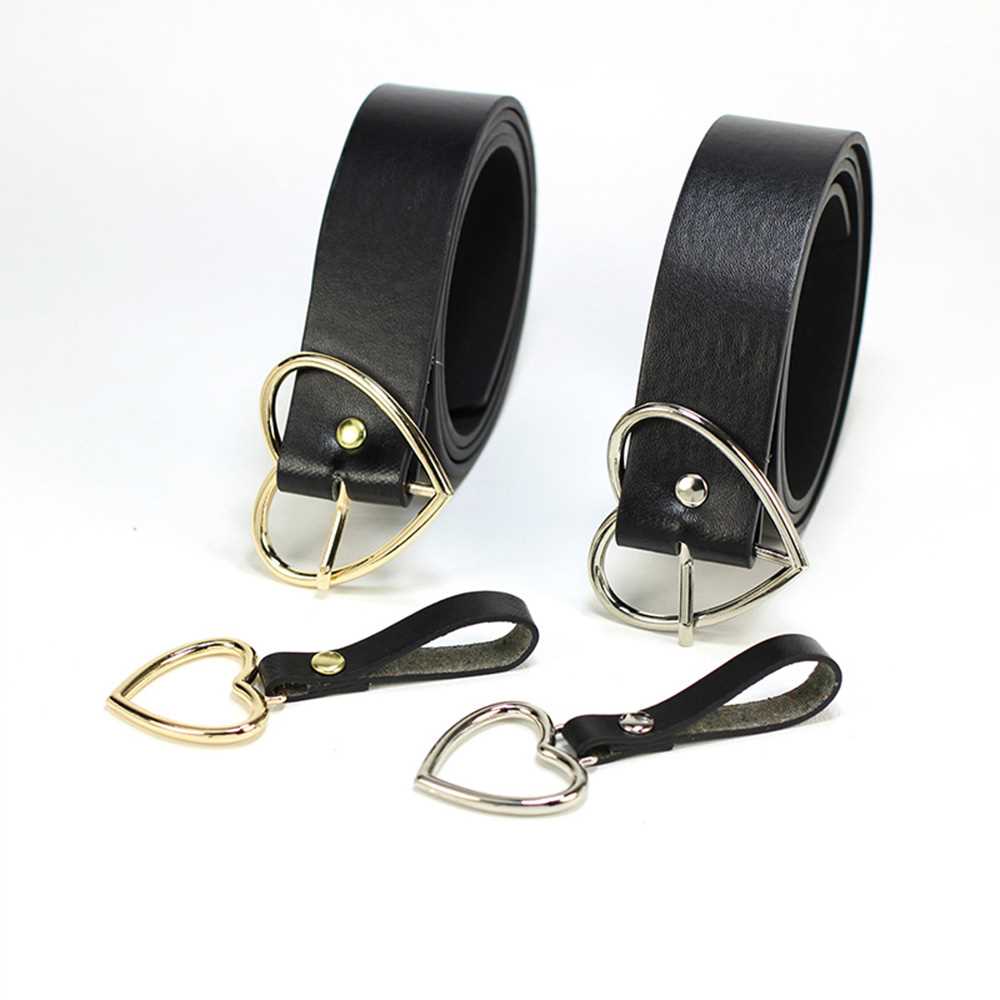 Richkeda Store Female Fashion Round Buckle Waist Belt Metal - 图0