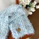 Hand diy knitted homemade warm plush scarf