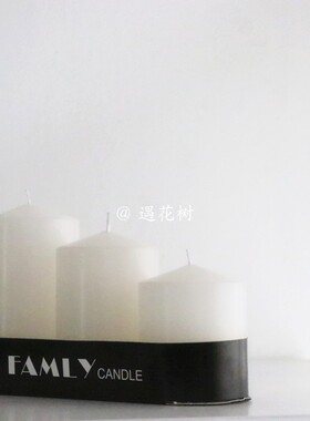 ins白色圆柱蜡烛无烟样板房拍摄