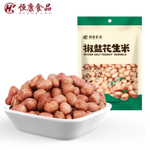 恒康食品 椒盐花生米155g袋装 炒花生仁坚果休闲零食小吃下酒菜 - 图0