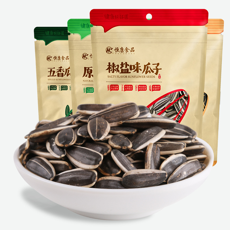 恒康食品  椒盐瓜子100g*10 原味大颗粒炒熟葵花籽香瓜子炒货坚果 - 图3