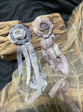 玫瑰胸针DIY布艺手作饰品仙丧