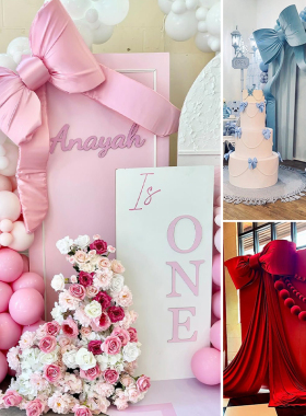 派对大型蝴蝶结装饰场景