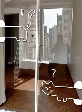 ins风搞怪钻洞猫卡通厨