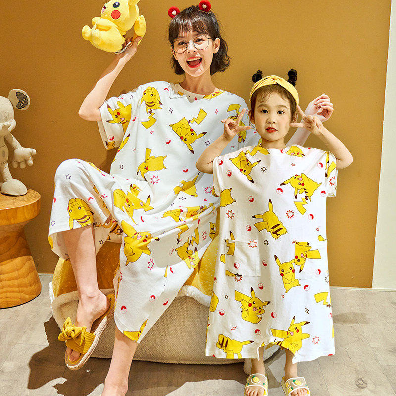 女童夏季亲子纯棉中大童可爱睡裙 甜雪妮睡裙