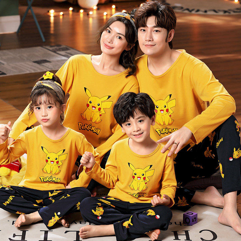 姐弟装纯棉长袖哥哥弟弟亲子装睡衣 甜雪妮睡衣/家居服套装