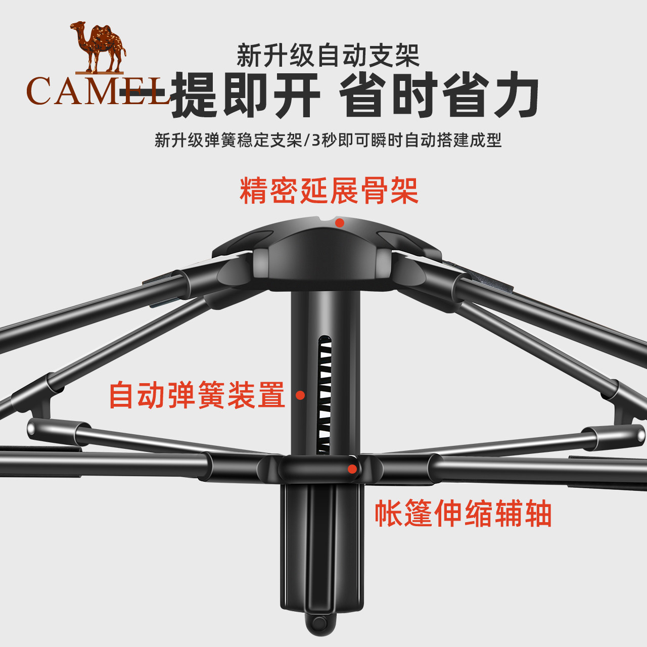 骆驼户外折叠便携式双人加厚帐篷 骆驼加鳄露营/旅游/登山帐篷