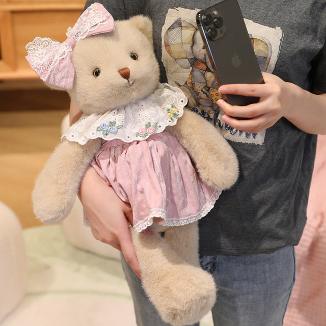 Running bear doll rabbit doll sleeping pillow cloth doll plush toy children's birthday gift for women