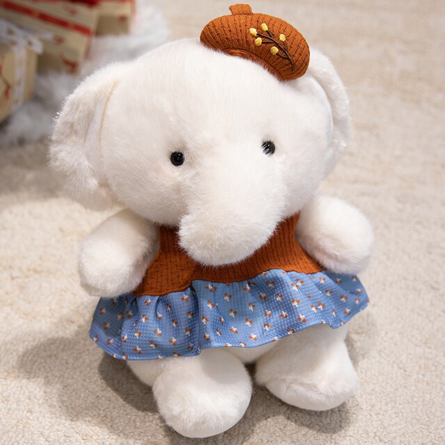 Amblin Elephant Doll Cute Plush Elephant Doll Soothing Rag Doll Children Hold Sleeping Birthday Gift