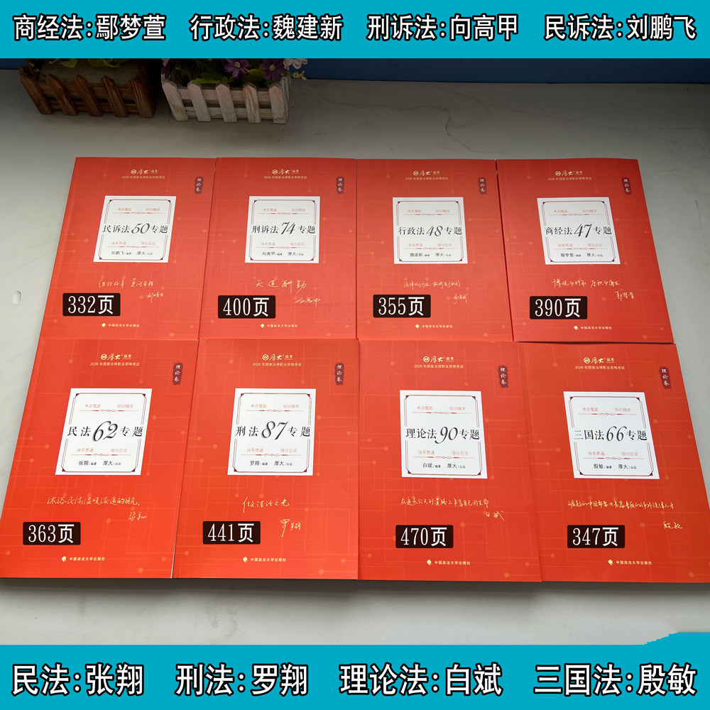 官方正版】2026年厚大法考司法考试向高甲讲刑诉法理论卷真题卷法考教材向高甲刑诉法教材搭众合左宁刑诉柏浪涛瑞达法考历年真题卷