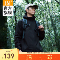 361 Sports Jacket Man 2024 Spring Punching Front Outdoor Windproof Waterproof Shuttle Weaselor Hat Mountaineering Suit Jacket