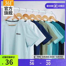 361 Sport T-shirt Male short sleeve Summer speed dry clothes 361 degrees Compassionate Fitness Running Suit Breathable Ice Silk Short