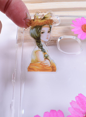 手机壳透明素材麋鹿猫咪滴胶贴片