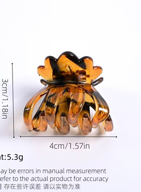 新款4CM中号简约百搭南瓜抓夹高级感高马尾固定半扎发夹鲨鱼夹