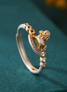 新款生肖马戒指女款新中式国风开