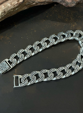 新品新款嘻哈唐草纹手链个性小众