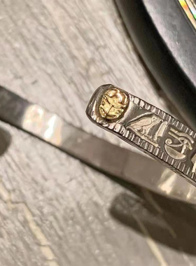 埃及荷鲁斯之眼银色开口手镯高山