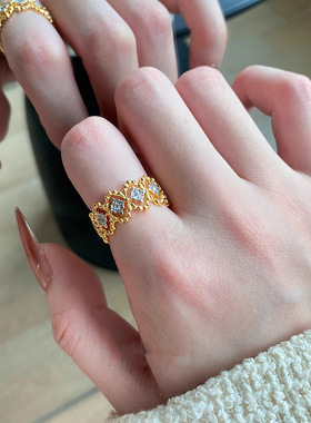 新品轻奢复古宫廷风布拉提契戒指