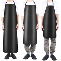 Labor Bail Apron Waterproof Oil Proof Apron Apron Waist Kitchen Canteen Dinner Lengthened PVC Leather Apron Industrial Waterproof Apron