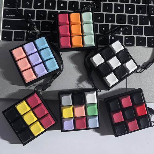 Decompression artifact button keychain pendant keyboard9键盘 - 图2