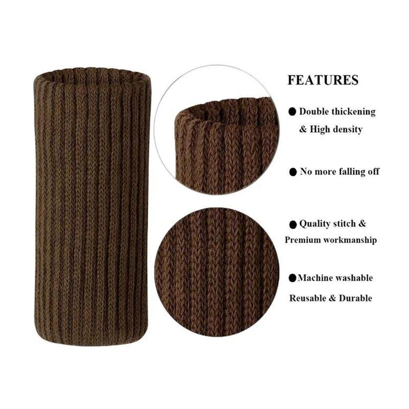4PCS Knitted Chair Leg Silent Protection Cover Door Handle - 图3
