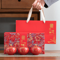 New upscale Saffron Packaging Box Gift Box Empty Box Empty Gift Box Gift Box Ceramic Double Bottle 5g10g Custom